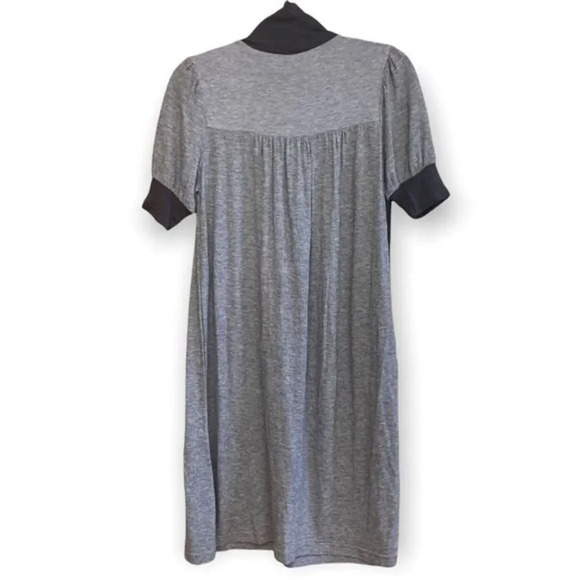 MAJE Robe Babylone Babylon Dress Viscose Wool Blend Size 2 Medium Gray Mini - Picture 2 of 5